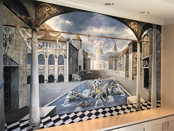 MuralInstall Dining Room April 2019 sm | Shields Wallpaper & Mural Installations