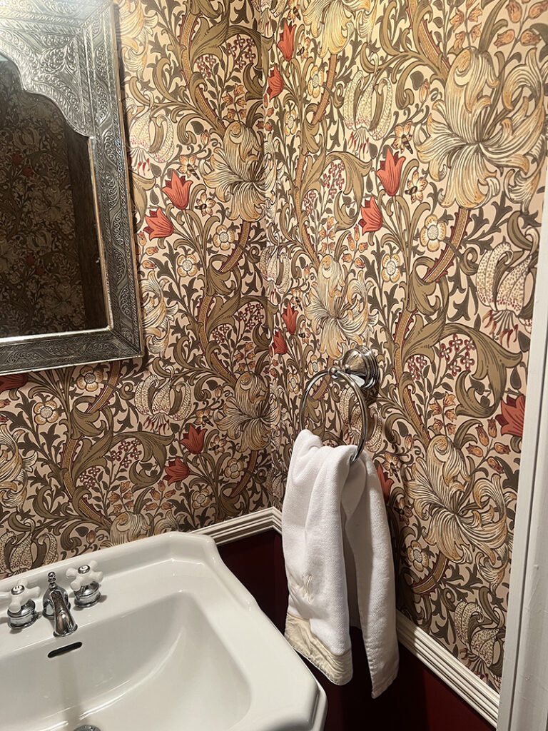 Wm-Morris-Powder-Room | Shields Wallpaper & Mural Installations